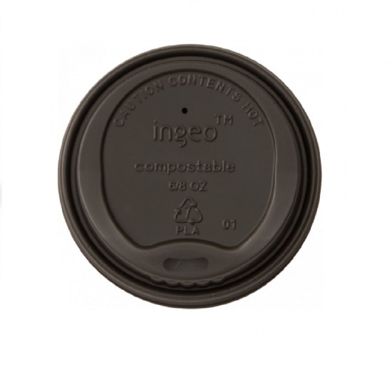 Capace Biodegradabile Negre din PLA pentru Pahare de 8 Oz (240ml), 50 Buc/Set, Dimensiunea 80 mm - Capace Ecologice Capace Biodegradabile Negre din PLA pentru Pahare de 8 Oz (240ml), 50 Buc/Set, Dimensiunea 80 mm - Capace Ecologice