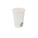 Pahare Biodegradabile Albe cu Logo Verde, 6 Oz (180 ml), Carton cu PLA, 50 Buc/Set - Pahare Ecologice 