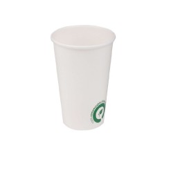 Pahare Biodegradabile Albe cu Logo Verde,  8 Oz (240 ml), Carton cu PLA, 50 Buc/Set - Pahare Ecologice Pahare Biodegradabile Albe cu Logo Verde,  8 Oz (240 ml), Carton cu PLA, 50 Buc/Set - Pahare Ecologice