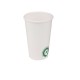 Pahare Biodegradabile Albe cu Logo Verde,  8 Oz (240 ml), Carton cu PLA, 50 Buc/Set - Pahare Ecologice
