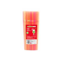 Set 100 Paie Flexibile, 240x5 mm, Diverse Culori Fluorescente, Paie din Plastic, Paie Catering, Paie pentru Petreceri, Accesorii pentru Bar