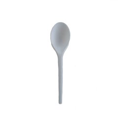 Set 50 Linguri Biodegradabile din CPLA, 16 cm, Albe Set 50 Linguri Biodegradabile din CPLA, 16 cm, Albe