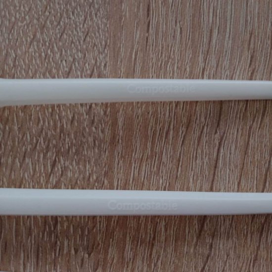 Set 50 Furculite Biodegradabile din CPLA, 16.5 cm, Albe