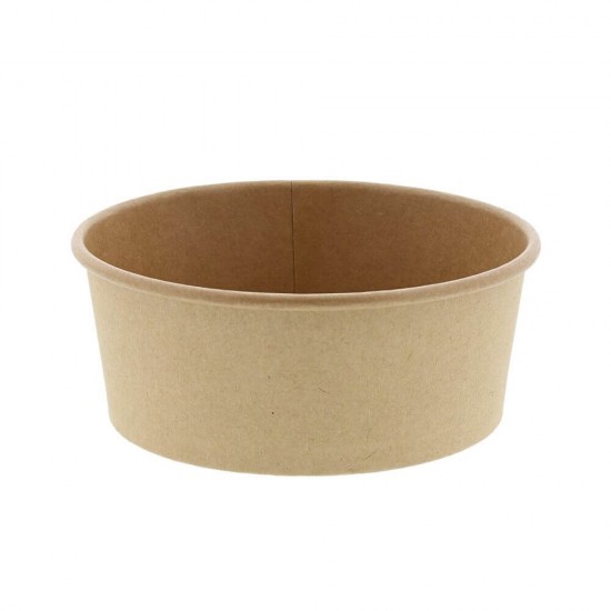Bol Mic din Carton pentru Salata, 473 ml, 50 Buc/Set, Boluri pentru Paste, Boluri din Carton Natur pentru Salata, Bol din Carton de Unica Folosinta, Boluri din Carton pentru Catering