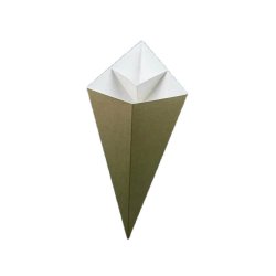 Set 100 Conuri pentru Cartofi cu Sosiera, 250 cc, Carton Kraft GC1, 290 g/m²