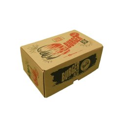 Set 100 Cutii pentru Burger, 180x120x80 mm, cu Separator pentru Cartofi, Carton Natur cu Generic Set 100 Cutii pentru Burger, 180x120x80 mm, cu Separator pentru Cartofi, Carton Natur cu Generic