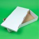 Set 100 Cutii cu Capac, 455x200x70 mm, Carton Alb/Natur