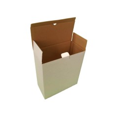 Set 100 Cutii cu Preformare, 240x240x120 mm, Carton Alb/Natur
