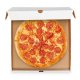 Set 100 Cutii Pizza Neimprimate, 620x620x40 mm, Carton Alb/Natur, Ambalare 2x50 Buc