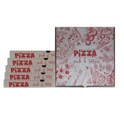 Set 500 Cutii Pizza Albe, Model Pizza Fresh & Tasty, Dimensiune 28x3.5x28 cm - Ambalaje din Carton Set 500 Cutii Pizza Albe, Model Pizza Fresh & Tasty, Dimensiune 28x3.5x28 cm - Ambalaje din Carton