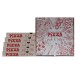 Set 100 Cutii Pizza Corolla Packaging, 24x3.5x24 cm, Model Pizza Fresh & Tasty, Alb