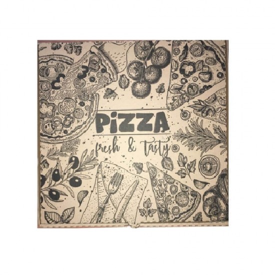 Set 100 Cutii Pizza Corolla Packaging, 32x3.5x32 cm, Fresh & Tasty, Natur, Cutie Pizza, Cutie de Pizza, Set Cutii Pizza, Set Cutii pentru Pizza, Cutii Carton Pizza, Cutii Ambalare Pizza, Cutii Livrare Domiciliu, Cutii Carton Livrare, Cutii Pizzerie