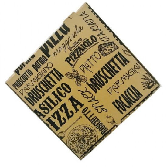 Set 100 Cutii Pizza 32x3.5x32 cm, Model Modern Basilico, Natur, Cutie Pizza, Cutie de Pizza, Set Cutii Pizza, Set Cutii pentru Pizza, Cutii Carton Pizza, Cutii Ambalare Pizza, Cutii Livrare Domiciliu, Cutii Carton Livrare, Cutii Pizzerie