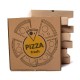 Set 500 Cutii Pizza Natur Model Fresh, 28x3.5x28 cm - Ambalaj Alimentar din Carton Maro