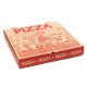 Cutii Pizza Natur Personalizate, 24x24x3.5 cm, Tipar 1 Culoare, Carton Microondulat Natur, Cutie Personalizata pentru Pizza, Cutii Personalizate pentru Pizza - Ambalaje Personalizate