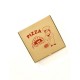 Cutii Pizza Natur Personalizate, 24x24x3.5 cm, Tipar 1 Culoare, Carton Microondulat Natur, Cutie Personalizata pentru Pizza, Cutii Personalizate pentru Pizza - Ambalaje Personalizate