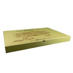 Set 100 Cutii Pizza Imprimate, 250x150x100 mm, Model Generic, Carton Natur Set 100 Cutii Pizza Imprimate, 250x150x100 mm, Model Generic, Carton Natur