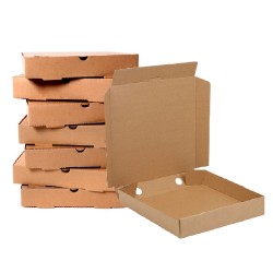 Set 500 Cutii Pizza Natur, 28x3.5x28 cm - Ambalaje Alimentare din Carton