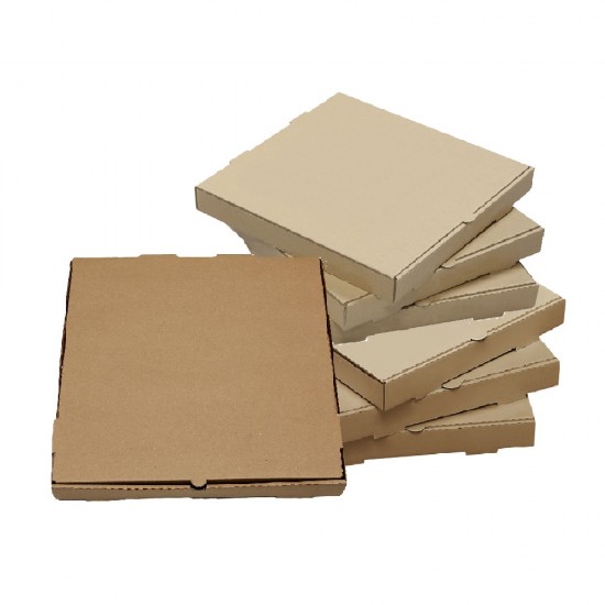 Set 500 Cutii Pizza Natur, 32x3.5x32 cm - Ambalaje din Carton pentru Alimente