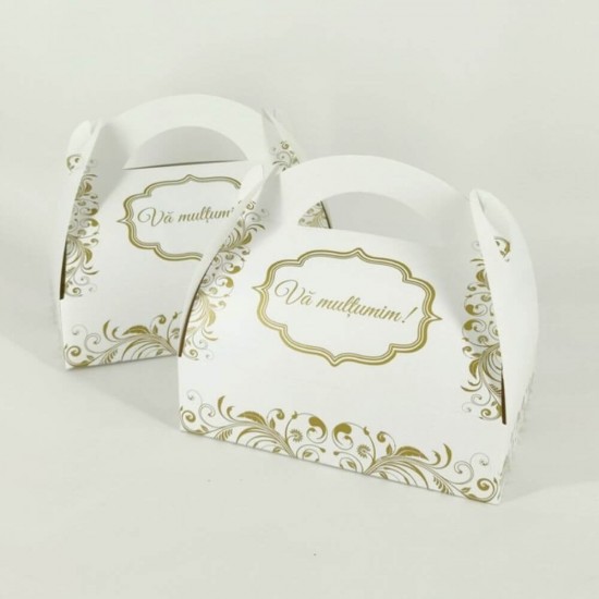 Cutii Prajituri Personalizate, 14x20 cm, Tipar 1 Culoare, Carton Duplex 450 g/m², Culoare Alba, Cutie Prajituri Personalizata, Cutii Personalizate Cofetarie, Cutie Personalizata Cofetarie, Ambalaje Cofetarie Personalizate