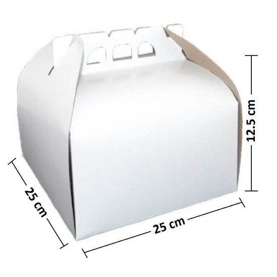 Cutii Tort Personalizate, 25x25 cm, Tipar 1 Culoare, Carton Duplex 450 g/m², Cutie pentru Tort Personalizata, Cutii Carton Personalizate Torturi, Cutie Torturi Personalizata, Cutii Albe Personalizate Tort, Ambalaje Cofetarie Personalizate