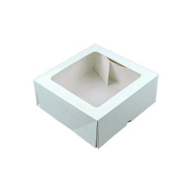 Set 25 Cutii pentru Prajituri cu Display, 170x140x90 mm, Carton Duplex GC1, 290 g/m²