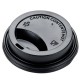 Capace Negre din Plastic, Dimensiune 16 OZ, 100 Buc/Bax, Capace pentru Pahare de Carton, Capace pentru Bauturi Calde 
