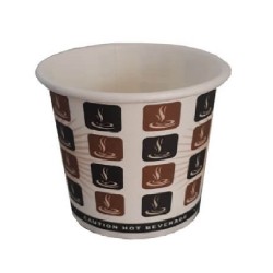 Pahare din Carton 4 Oz Model Cafea (120 ml), 100 Buc/Bax – Ideale pentru Bauturi Calde