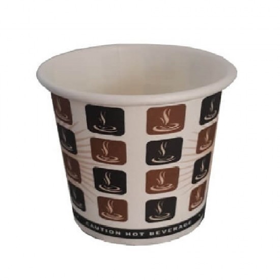 Pahare din Carton 4 Oz Model Cafea (120 ml), 100 Buc/Bax – Ideale pentru Bauturi Calde