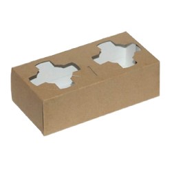 Suport din Carton pentru 2 Pahare, 100 Buc/Bax Suport din Carton pentru 2 Pahare, 100 Buc/Bax