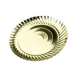 Set 100 Farfurii R1/2, 200 mm, Carton Duplex Laminat Auriu, 350 g/m² Set 100 Farfurii R1/2, 200 mm, Carton Duplex Laminat Auriu, 350 g/m²