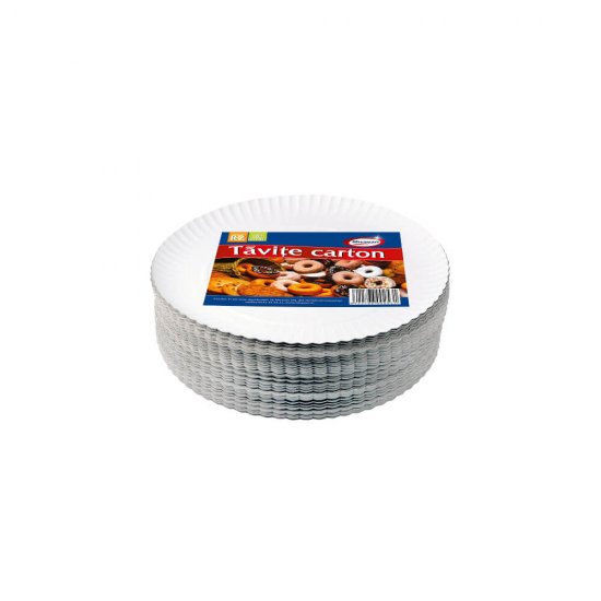 Set 100 Tavite din Carton R2 Misavan, Diametru 26 cm, Albe, Platouri Cofetarie, Platouri pentru Desert, Platouri pentru Deserturi, Platouri Albe, Platouri Albe Caton, Platouri Carton Misavan, Tavite Albe, Set Tavite Albe, Set Tavite Albe Cofetarie