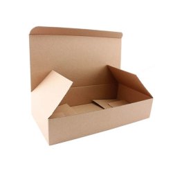 Set 50 Cutii cu Autoformare, 105x90x105 mm, Carton Natur