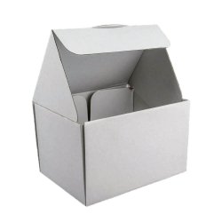 Set 100 Cutii cu Autoformare, 210x150x130 mm, Carton Alb