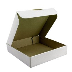 Set 100 Cutii pentru Pasca, 230x230x50 mm, cu Autoformare, Carton Alb/Natur