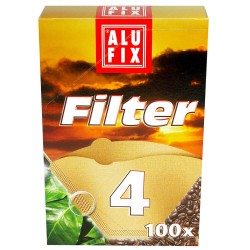Set 100 Hartii de Filtru pentru Cafea Alufix Filter, Marimea 4, Hartie Filtru Cafea, Hartie Filtru de Cafea, Harte de Filtru Alufix, Hartiii Filtru Cafea, Hartie Filtru Cafea Nr.4, Filtre Hartie Cafea Alufix, Filtre de Cafea Hartie