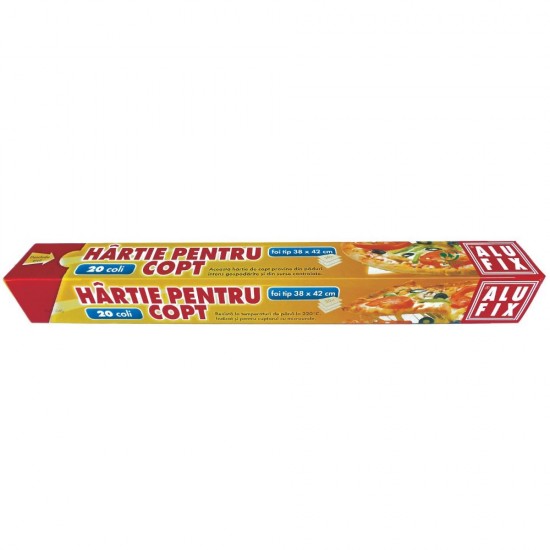 Rola 20 Coli Hartie de Copt Alimentara Alufix, 38x42 Cm, Hartie de Copt, Hartie Alimentara de Copt, Hartie Alufix de Copt, Coli de Hartii de Copt, Set de Hartii de Copt, Seturi de Hartii de Copt, Hartii de Copt