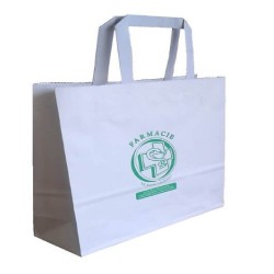 Sacose Imprimate din Hartie pentru Farmacie, Dimensiune 24x9x28 cm, 100 Buc/Bax