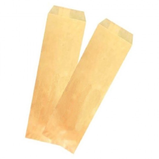 Pungi pentru Tacamuri Natur 8x24 cm, 2000 Buc/Bax, 40 g/m², Pungi Hartie Maro Neimprimata, Pungi din Hartie Kraft Natur, Pungi Tacamuri, Pungi pentru Tacamuri, Pungi de Tacamuri, Pungi din Hartie pentru Tacamuri