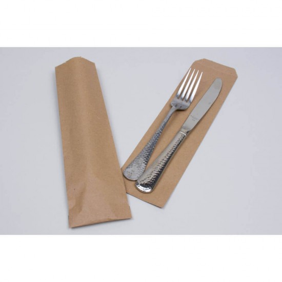 Pungi pentru Tacamuri Natur 8x24 cm, 2000 Buc/Bax, 40 g/m², Pungi Hartie Maro Neimprimata, Pungi din Hartie Kraft Natur, Pungi Tacamuri, Pungi pentru Tacamuri, Pungi de Tacamuri, Pungi din Hartie pentru Tacamuri