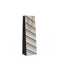 Punga Cadou pentru Sticla Rotolux Black and Gold B, 120x90x390mm, Punga pentru Cadou Cu Model, Punga Cadou Colorata, Punga Cadou pentru Ocazii, Punga cu Model pentru Sticla