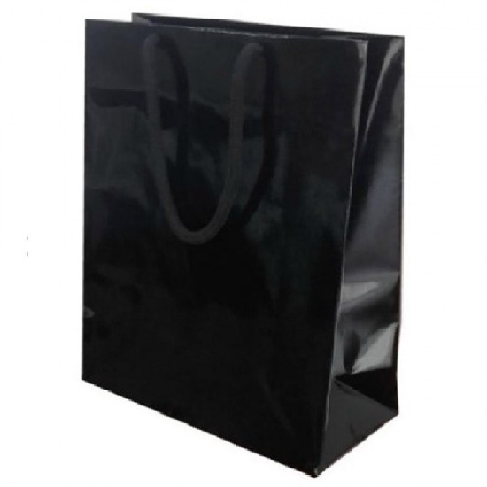 Pungi Cadou Model Negru DCL (Lucios), 16x8x25 cm, 50 Buc/Bax - Sacose si Plase cu Maner