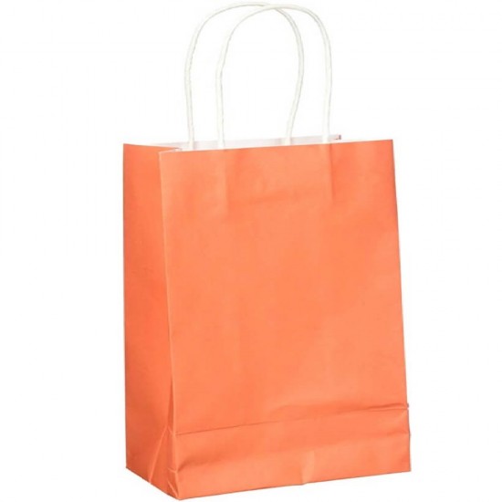 Pungi Cadou cu Model Piersica 18x9x25 cm, 100 Buc/Bax, Sacose si Plase din Hartie