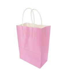 Pungi Cadou cu Model Roz 18x8.5x29 cm, 100 Buc/Bax, Sacose si Plase din Hartie