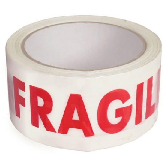 Banda Adeziva Imprimata Fragil, 48mm x 60m - Ideala pentru Sigilarea Coletelor Delicate