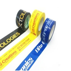 Banda Adeziva Personalizata, Dimensiune 50mm  x 990m, Tipar 2 Culori, Suport Alb sau Transparent, Adeziv Acrilic