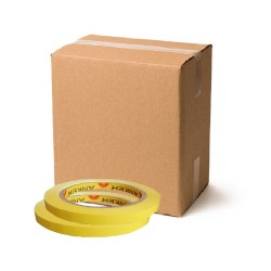 Set 192 Role Banda ANKER PVC pentru Inchis si Sigilat Pungi, 9mm x 66m, Culoare Galbena