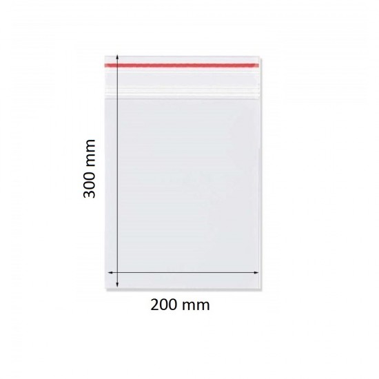 Set 1000 Pungi cu Fermoar, 200x300 mm, Grosime Folie 50 Microni, Punga Ziplock Transparenta cu Sistem de Resigilare - Pungi cu Inchidere
