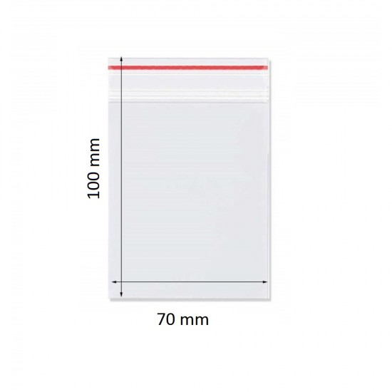 Set 1000 Pungi cu Fermoar, 70x100 mm, Grosime Folie 50 Microni, Punga Ziplock Transparenta cu Sistem de Resigilare - Pungi cu Inchidere