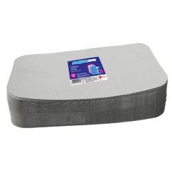 Capace Carton, 220x110 mm, 100 Buc/Set, 250 g/m², pentru Caserole Chec din Aluminiu, Forma Dreptunghiulara, Culoare Alba, Capace Caserole Chec de Aluminiu, Capace Caserole Aluminiu, Capac Carton pentru Caserole de Chec, Ambalaje Catering